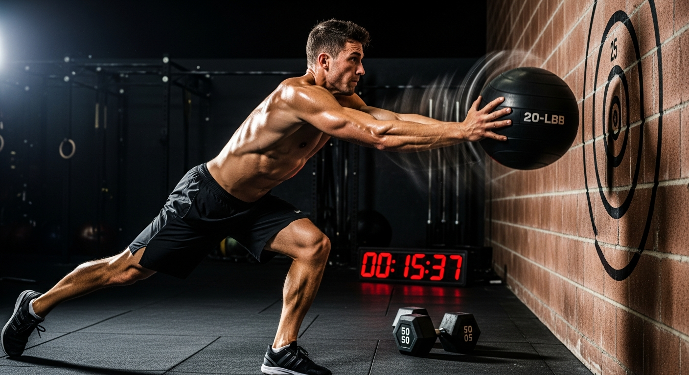 30-Minute Dumbbell & Wall Ball Blast: Time-Crunched MetCon